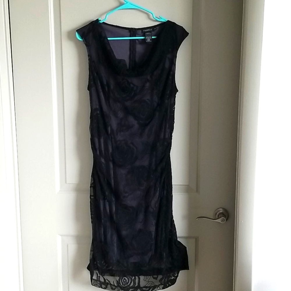 Black floral dress